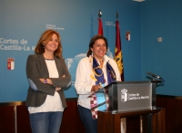 Cesárea Arnedo y Cortes Valentín, diputadas regionales.