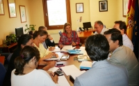 Reunión de Cospedal con diputados del Grupo Popular en las Cortes regionales.