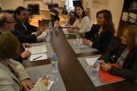 Reunión de las senadoras Rosario Soto y la albacetense Rosario Rodríguez con CSIF.