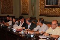 El Grupo Popular de la Diputación de Albacete, durante el Pleno celebrado hoy.