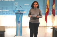Belén Torres, en la sede provincial del PP.