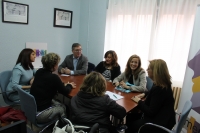 Reunión de los candidatos en la Asociación de Mujeres Empresarias de Albacete.