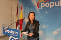Carmen Navarro, en la sede provincial del PP de Albacete.