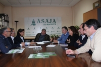 Reunión entre PP de Albacete y Asaja, en la sede de la organización profesional agraria.