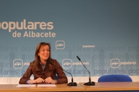 Carmen Navarro, en la sede provincial del PP.
