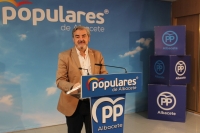 Ramón Rodríguez, en la sede del PP de Albacete.