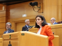 Belén Torres, durante su intervención en la Cámara Alta.