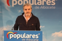 Ramón Rodríguez, en la sede del PP de Albacete.