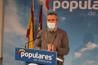 Vicente Aroca, en la sede del PP de Albacete.