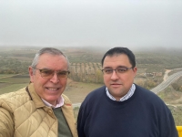 Vicente Aroca y José Pajarez, en Villapalacios.