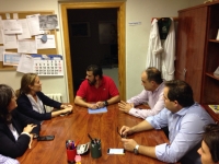 Reunión con Afaem de Villarrobledo, presidida por Francisco Noblejas.